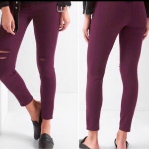Gap 1969 Gap‎ For Good Easy Leggings With Distressed Knees Berry pink 30R